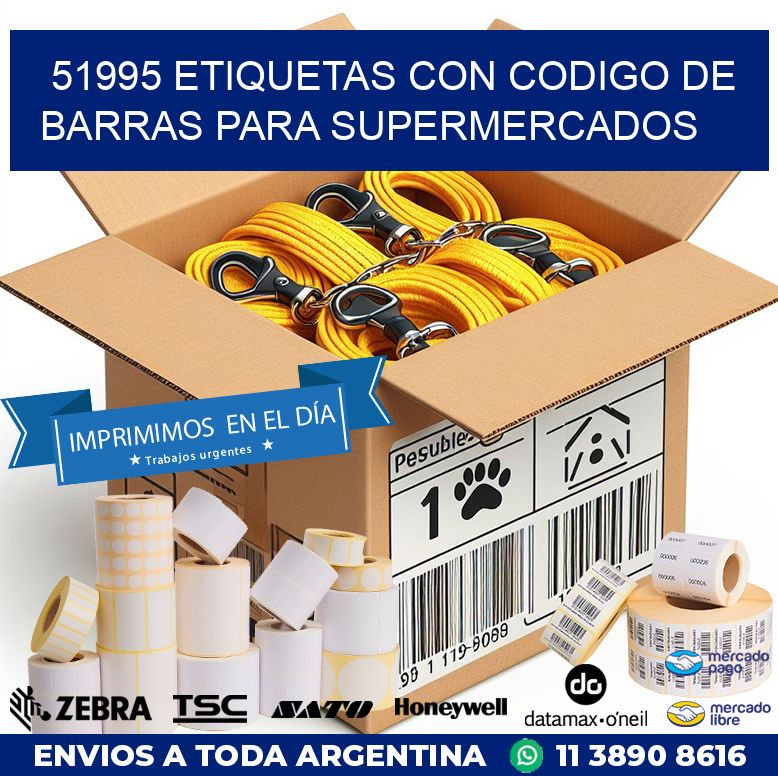 51995 ETIQUETAS CON CODIGO DE BARRAS PARA SUPERMERCADOS