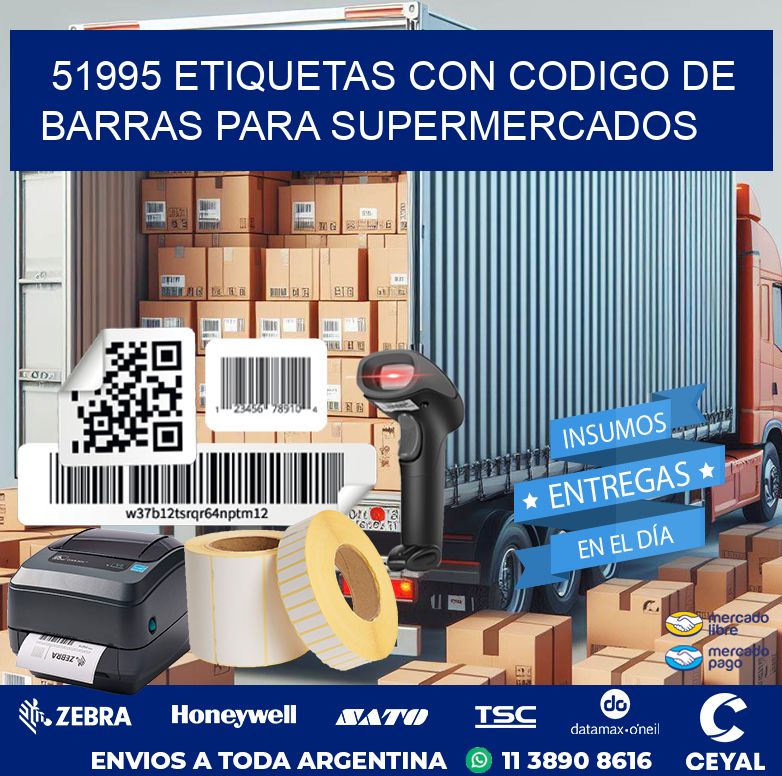 51995 ETIQUETAS CON CODIGO DE BARRAS PARA SUPERMERCADOS