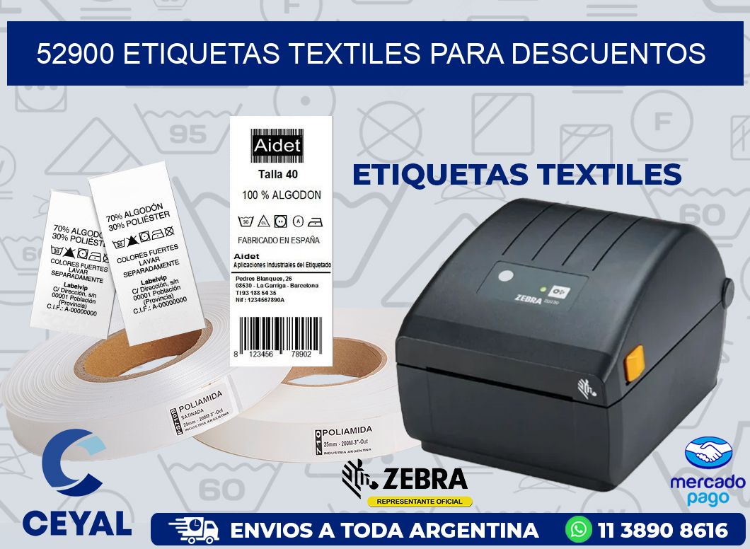 52900 ETIQUETAS TEXTILES PARA DESCUENTOS