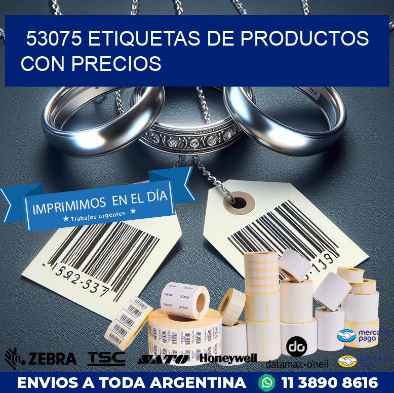 53075 ETIQUETAS DE PRODUCTOS CON PRECIOS