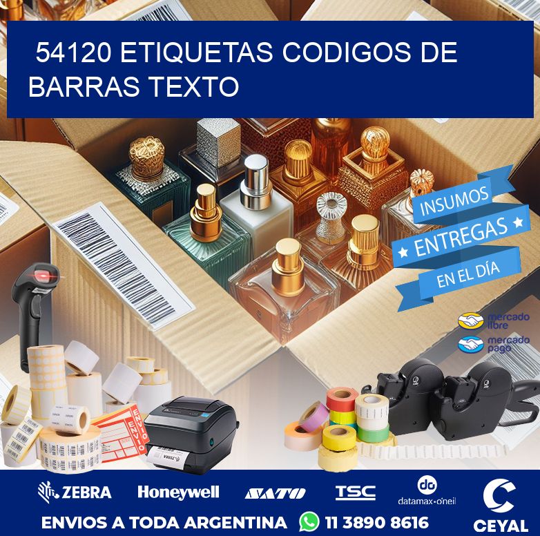 54120 ETIQUETAS CODIGOS DE BARRAS TEXTO