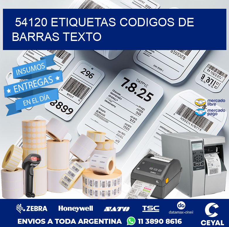 54120 ETIQUETAS CODIGOS DE BARRAS TEXTO