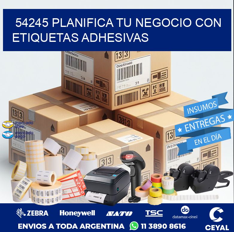 54245 PLANIFICA TU NEGOCIO CON ETIQUETAS ADHESIVAS