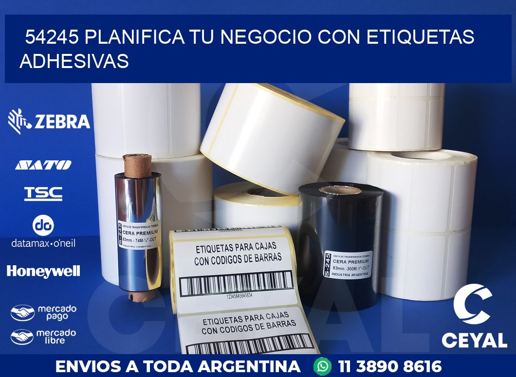 54245 PLANIFICA TU NEGOCIO CON ETIQUETAS ADHESIVAS