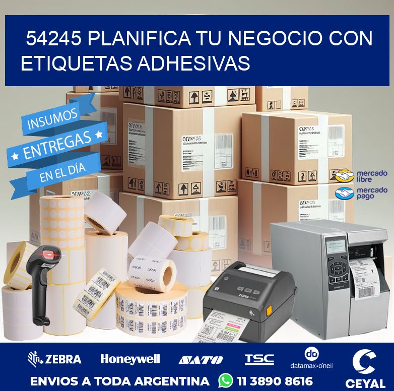 54245 PLANIFICA TU NEGOCIO CON ETIQUETAS ADHESIVAS