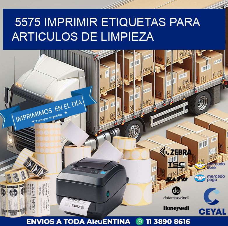 5575 IMPRIMIR ETIQUETAS PARA ARTICULOS DE LIMPIEZA