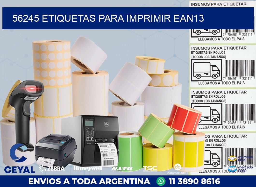 56245 ETIQUETAS PARA IMPRIMIR EAN13