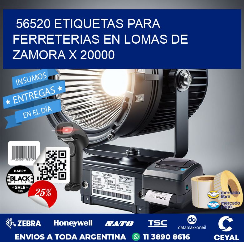 56520 ETIQUETAS PARA FERRETERIAS EN LOMAS DE ZAMORA X 20000