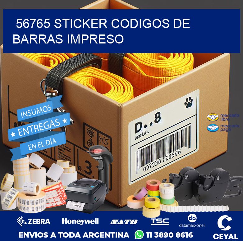 56765 STICKER CODIGOS DE BARRAS IMPRESO