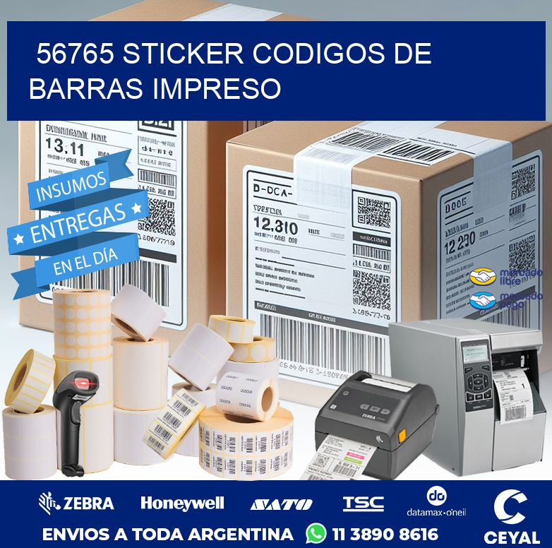 56765 STICKER CODIGOS DE BARRAS IMPRESO