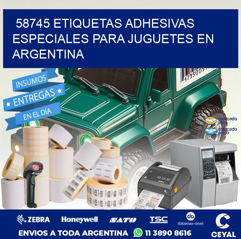 58745 ETIQUETAS ADHESIVAS ESPECIALES PARA JUGUETES EN ARGENTINA