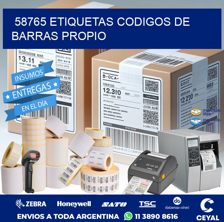 58765 ETIQUETAS CODIGOS DE BARRAS PROPIO