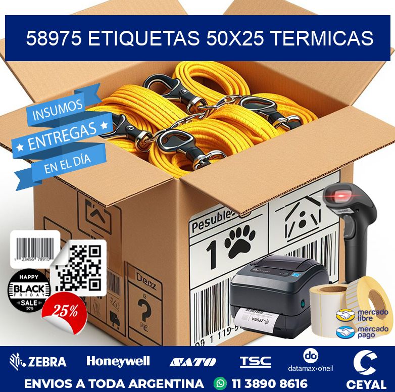 58975 ETIQUETAS 50X25 TERMICAS