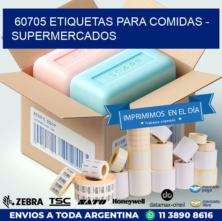 60705 ETIQUETAS PARA COMIDAS - SUPERMERCADOS