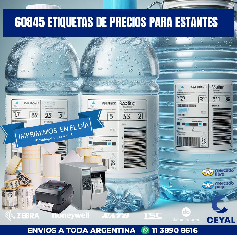 60845 ETIQUETAS DE PRECIOS PARA ESTANTES