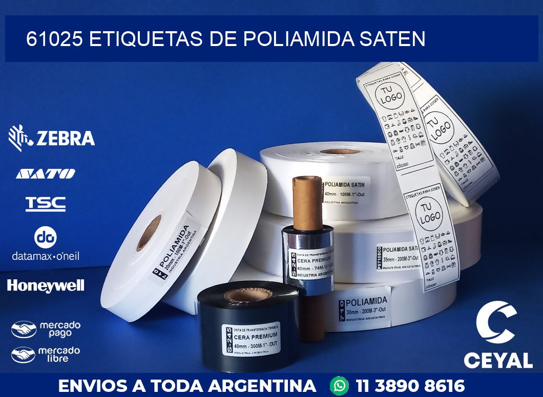 61025 ETIQUETAS DE POLIAMIDA SATEN