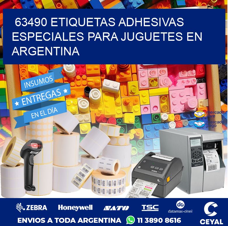 63490 ETIQUETAS ADHESIVAS ESPECIALES PARA JUGUETES EN ARGENTINA