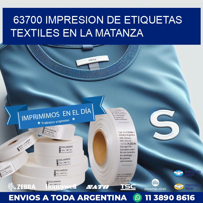 63700 IMPRESION DE ETIQUETAS TEXTILES EN LA MATANZA