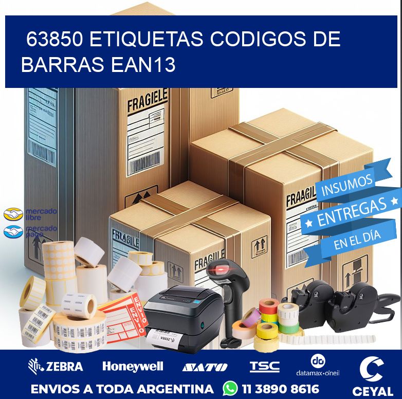63850 ETIQUETAS CODIGOS DE BARRAS EAN13