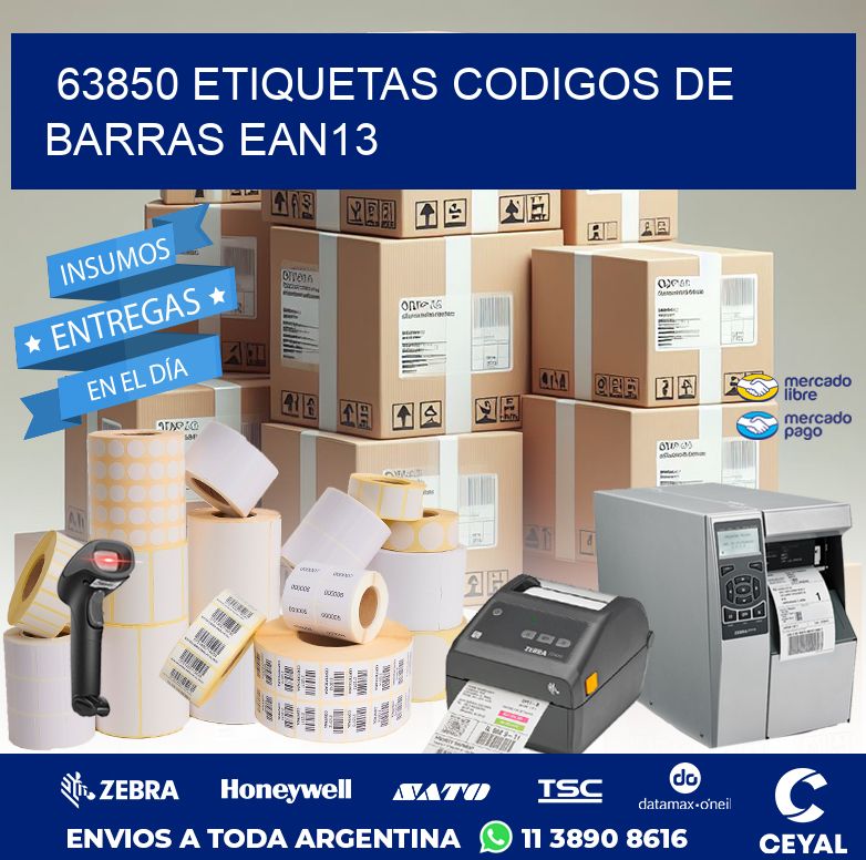 63850 ETIQUETAS CODIGOS DE BARRAS EAN13