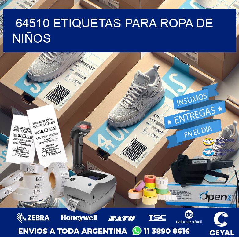 64510 ETIQUETAS PARA ROPA DE NIÑOS