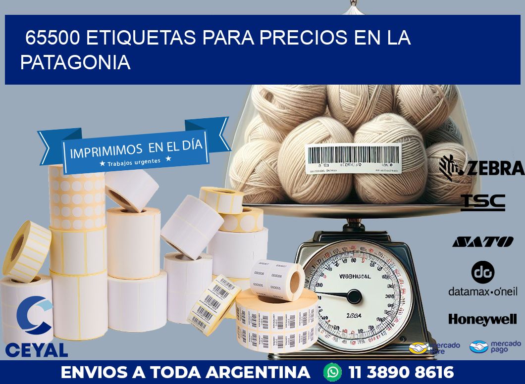 65500 ETIQUETAS PARA PRECIOS EN LA PATAGONIA