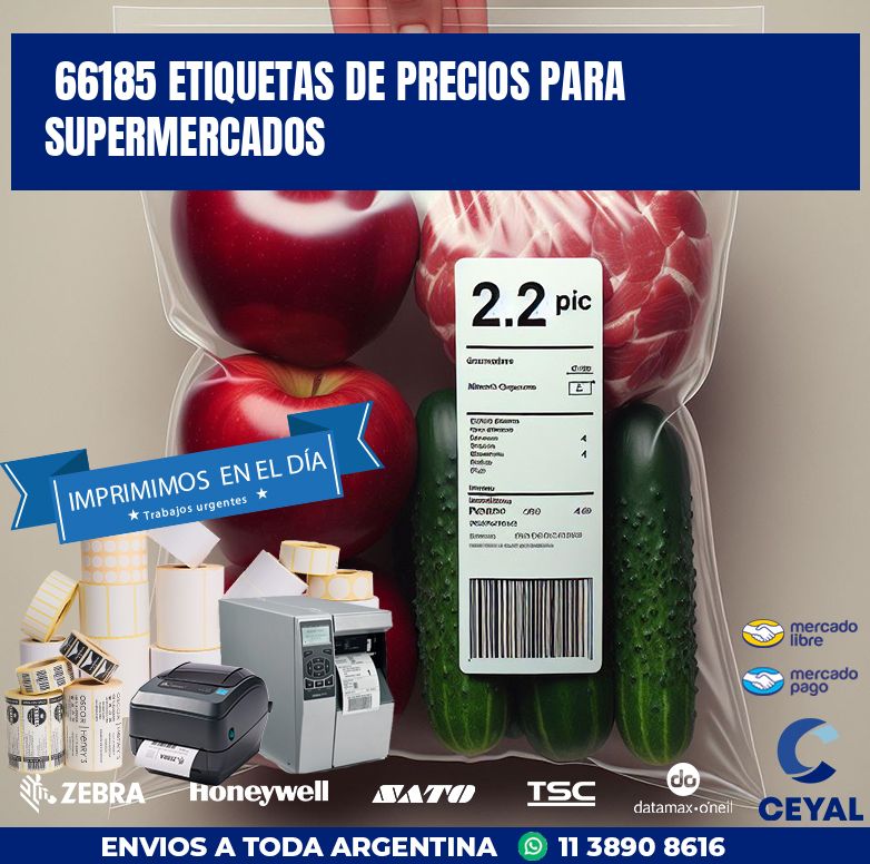 66185 ETIQUETAS DE PRECIOS PARA SUPERMERCADOS