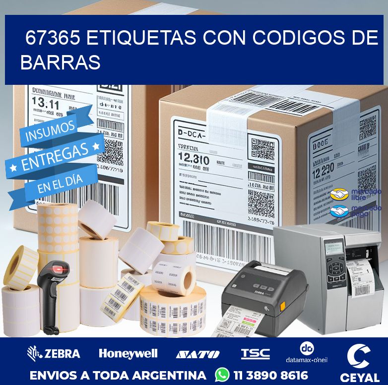 67365 ETIQUETAS CON CODIGOS DE BARRAS