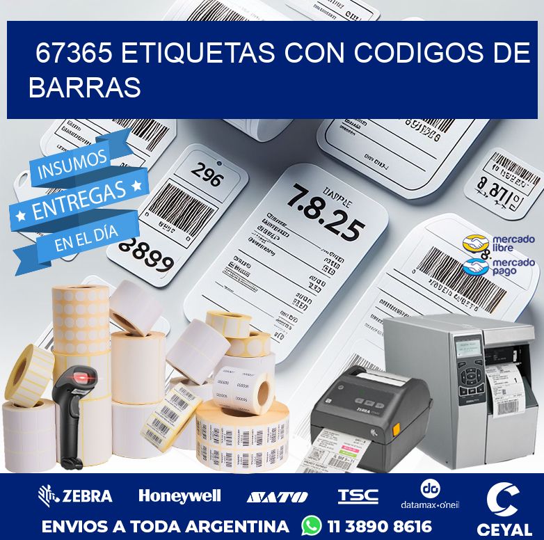 67365 ETIQUETAS CON CODIGOS DE BARRAS