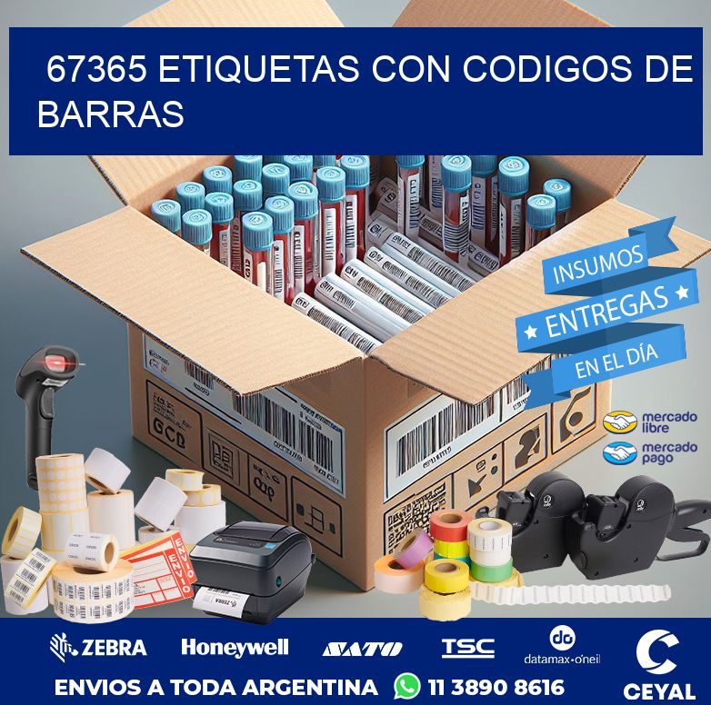 67365 ETIQUETAS CON CODIGOS DE BARRAS
