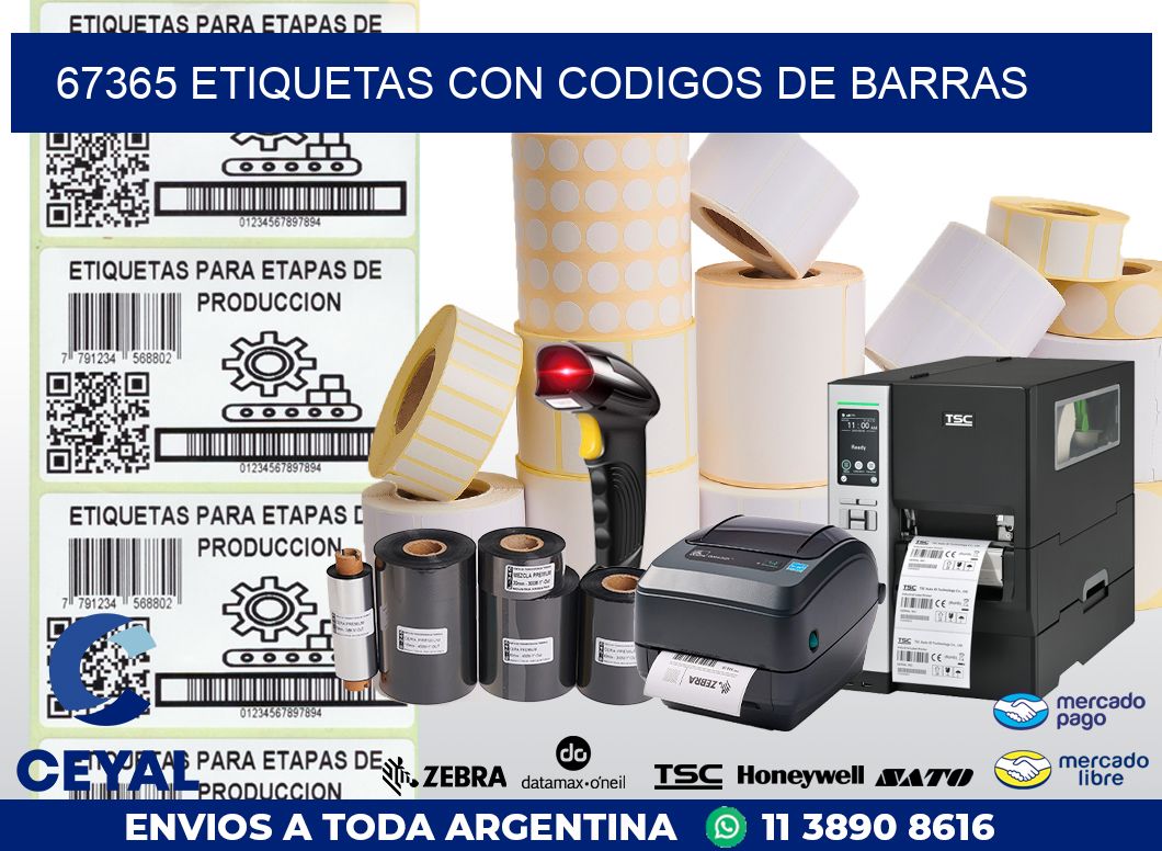 67365 ETIQUETAS CON CODIGOS DE BARRAS