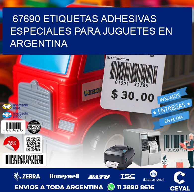 67690 ETIQUETAS ADHESIVAS ESPECIALES PARA JUGUETES EN ARGENTINA