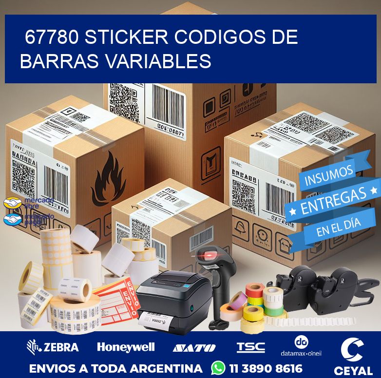 67780 STICKER CODIGOS DE BARRAS VARIABLES