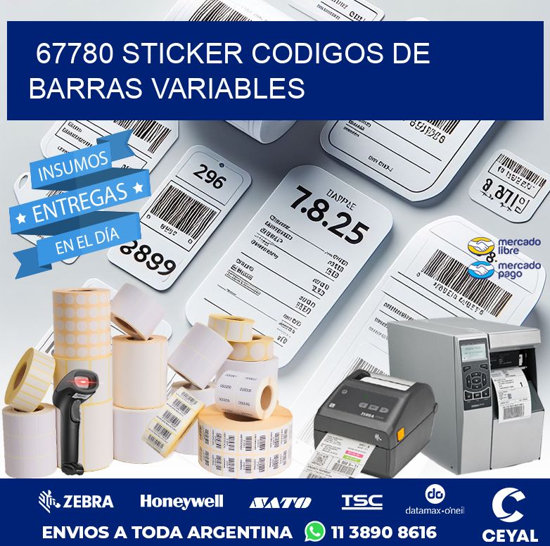 67780 STICKER CODIGOS DE BARRAS VARIABLES