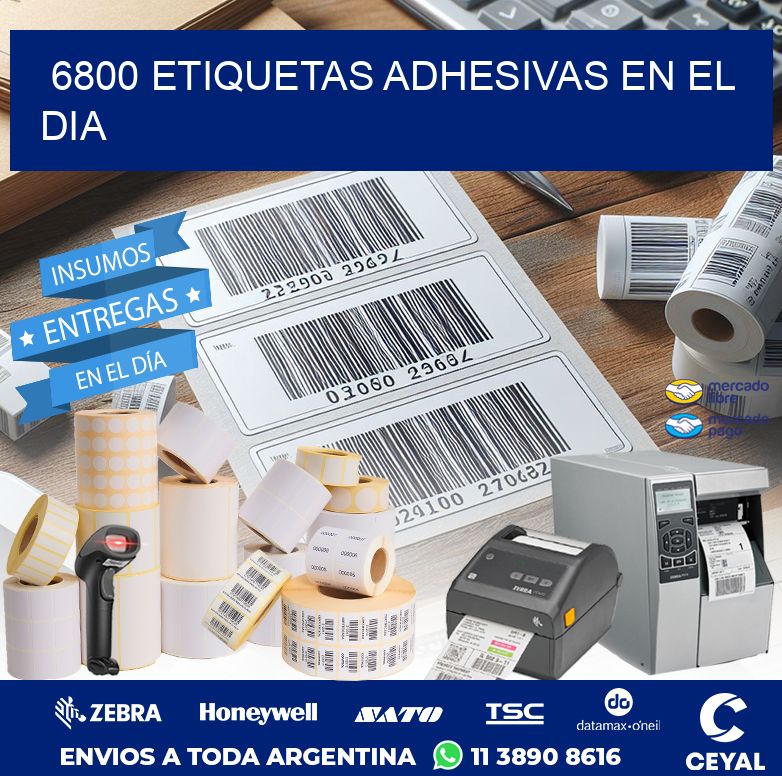 6800 ETIQUETAS ADHESIVAS EN EL DIA