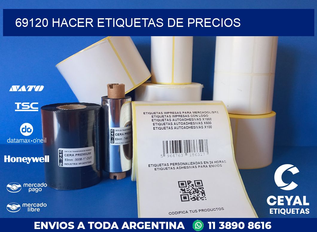 69120 HACER ETIQUETAS DE PRECIOS