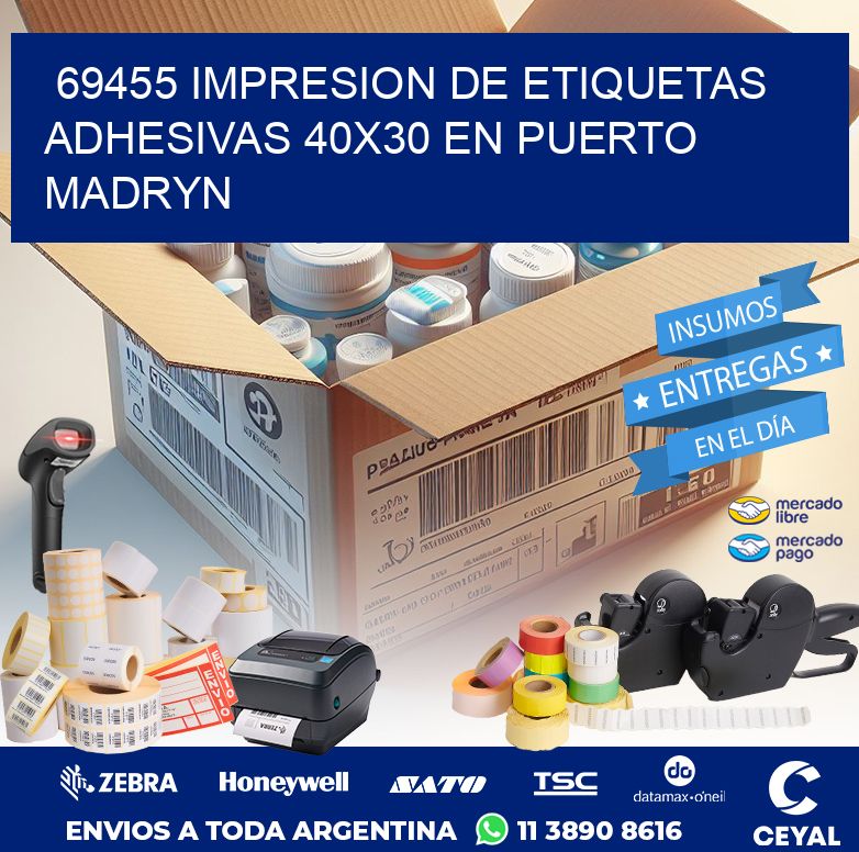 69455 IMPRESION DE ETIQUETAS ADHESIVAS 40X30 EN PUERTO MADRYN