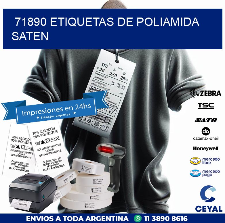 71890 ETIQUETAS DE POLIAMIDA SATEN