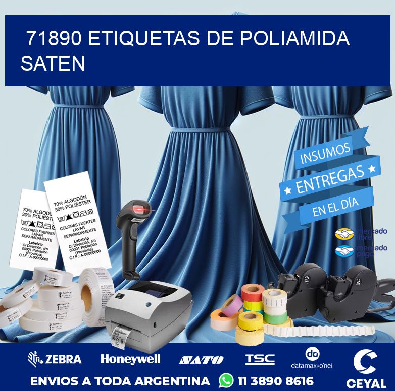71890 ETIQUETAS DE POLIAMIDA SATEN