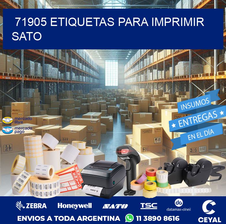 71905 ETIQUETAS PARA IMPRIMIR SATO