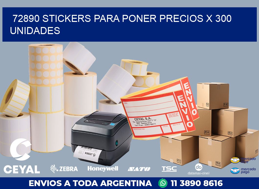 72890 STICKERS PARA PONER PRECIOS X 300 UNIDADES