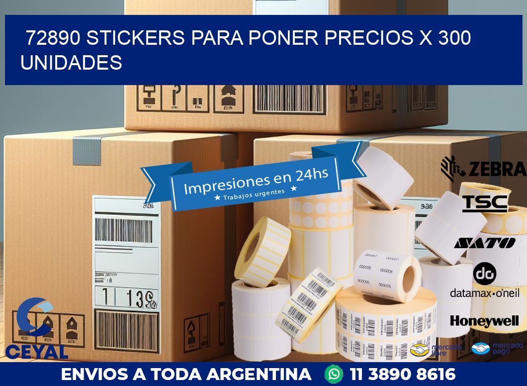 72890 STICKERS PARA PONER PRECIOS X 300 UNIDADES