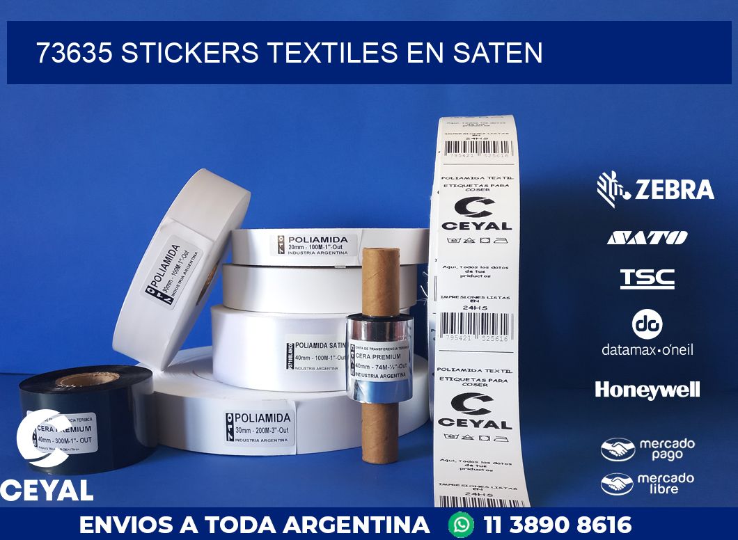 73635 STICKERS TEXTILES EN SATEN