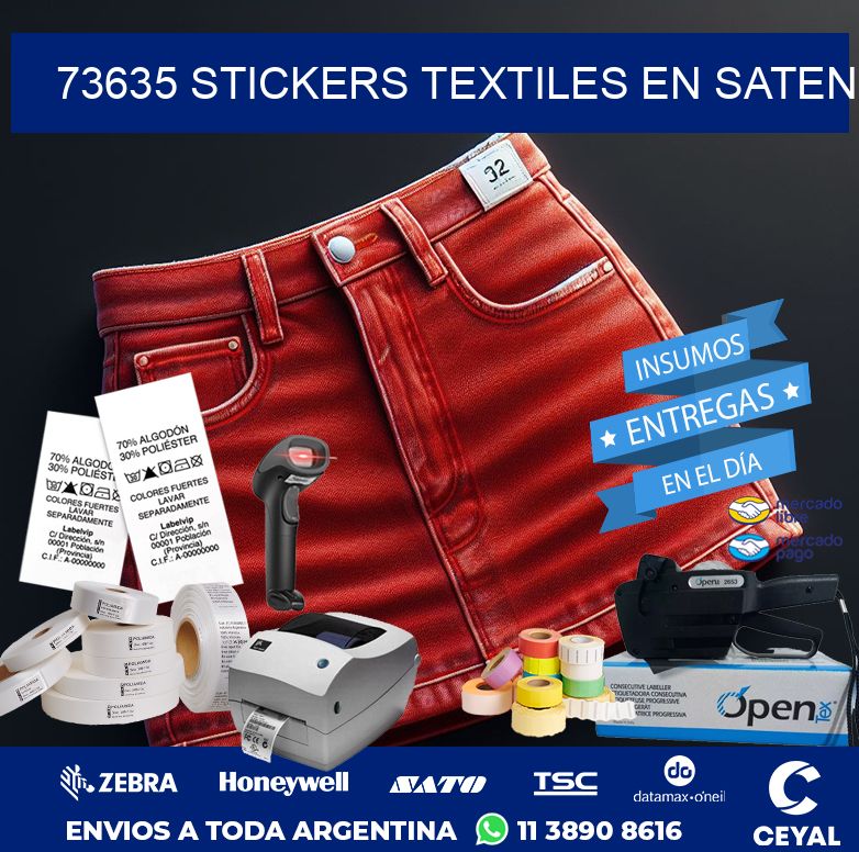 73635 STICKERS TEXTILES EN SATEN