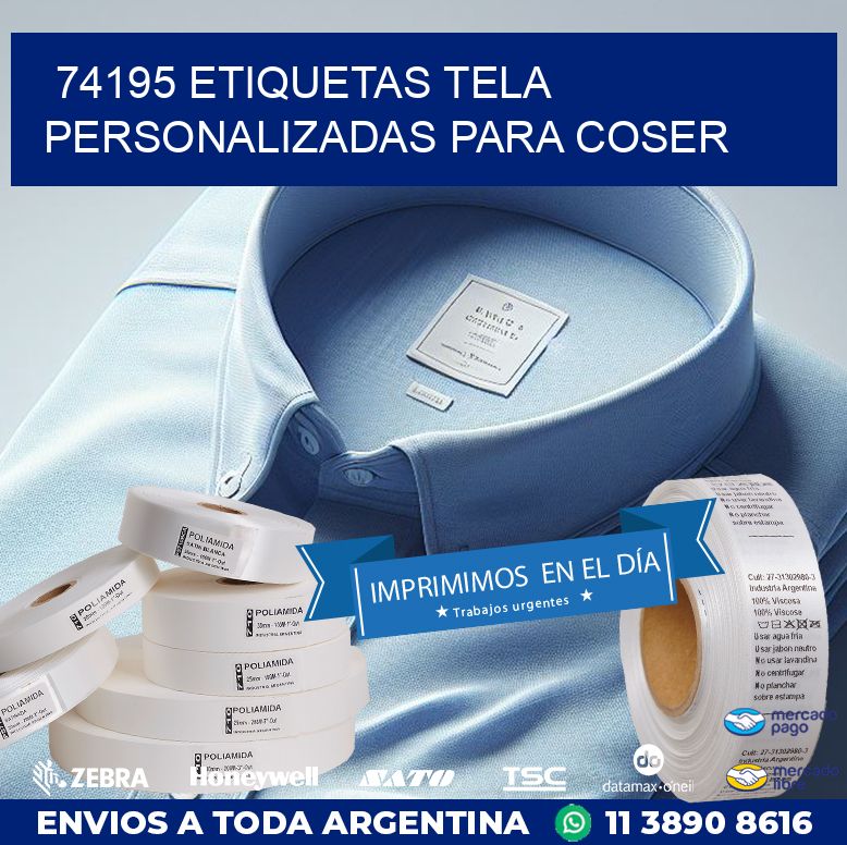 74195 ETIQUETAS TELA PERSONALIZADAS PARA COSER