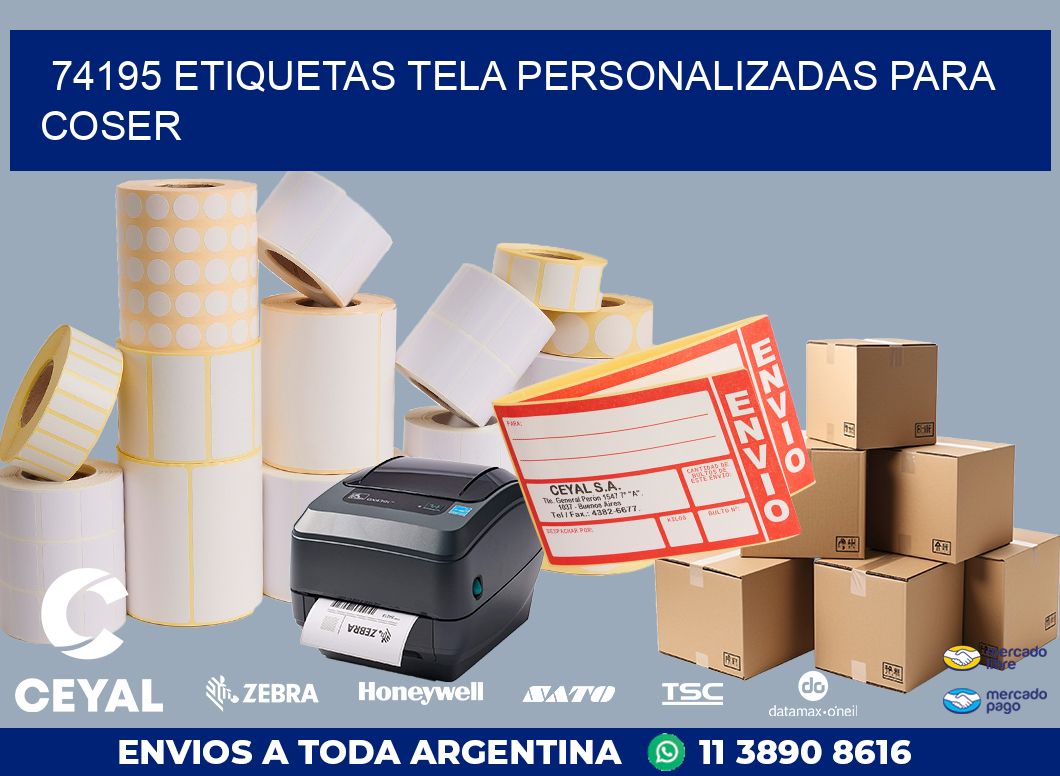 74195 ETIQUETAS TELA PERSONALIZADAS PARA COSER