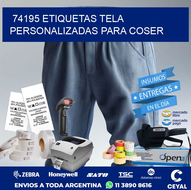 74195 ETIQUETAS TELA PERSONALIZADAS PARA COSER