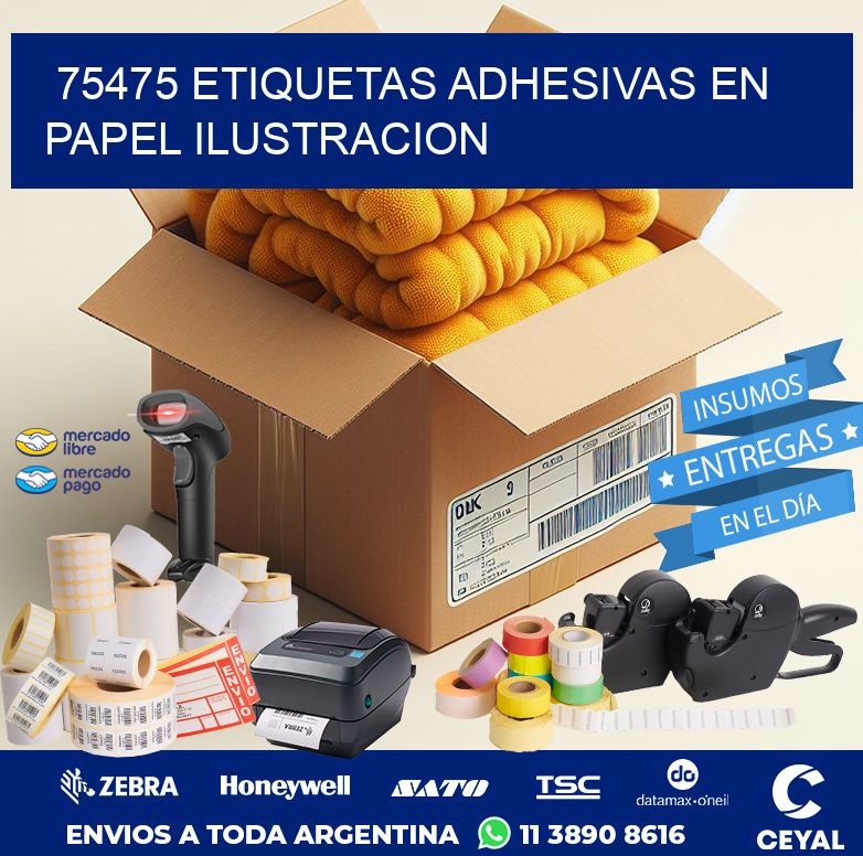 75475 ETIQUETAS ADHESIVAS EN PAPEL ILUSTRACION