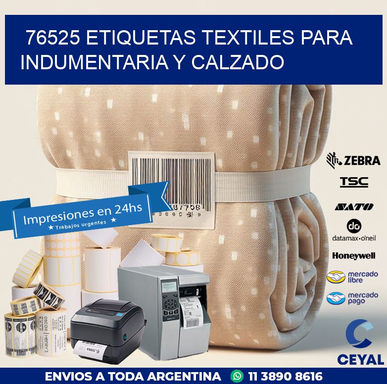 76525 ETIQUETAS TEXTILES PARA INDUMENTARIA Y CALZADO