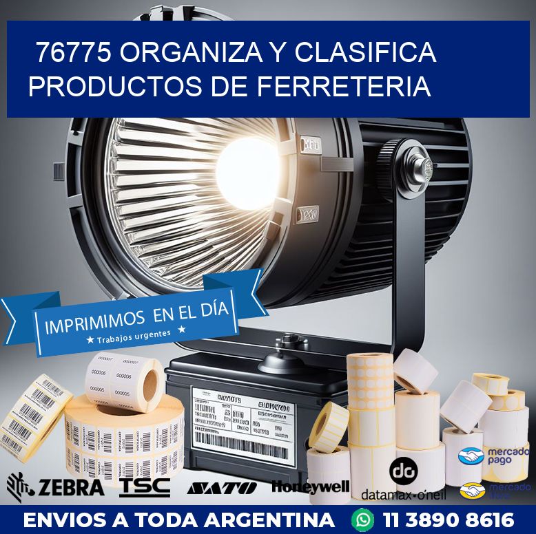 76775 ORGANIZA Y CLASIFICA PRODUCTOS DE FERRETERIA